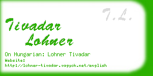 tivadar lohner business card